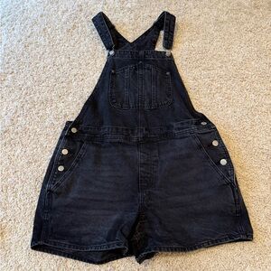 Old Navy Black Denim Overalls